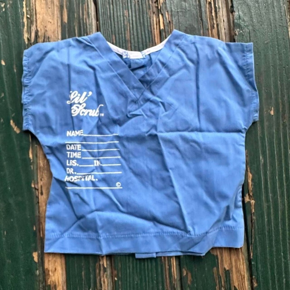 Lil Scrub Blue Medical Doll Stuffed Animal Shirt Birth Announcement Graphic